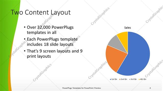 Two Content presentation slide layout
