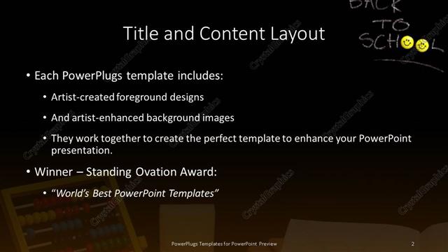 Title and Content presentation slide layout