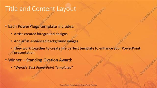 Title and Content presentation slide layout