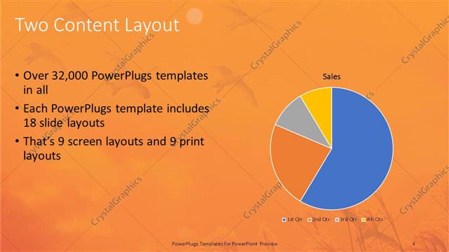 Two Content presentation slide layout