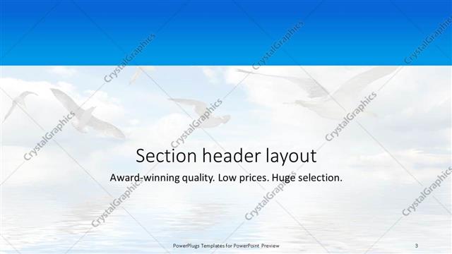 Section Header presentation slide layout