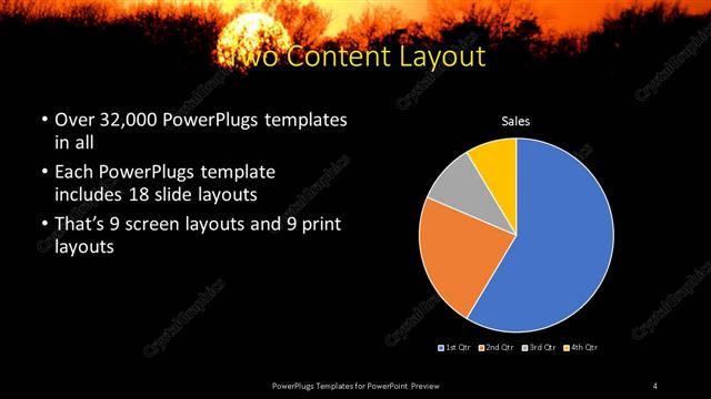 Two Content presentation slide layout