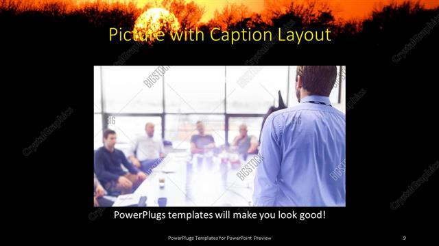 Picture with Caption presentation slide layout