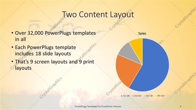 Two Content presentation slide layout