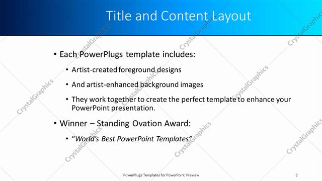 Title and Content presentation slide layout