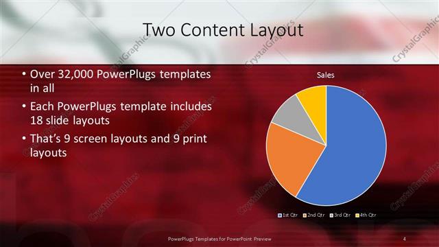 Two Content presentation slide layout