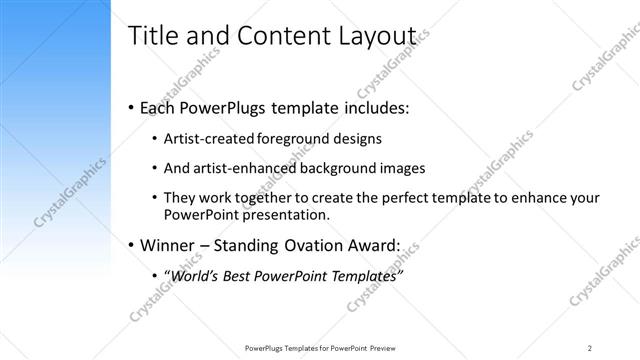 Title and Content presentation slide layout