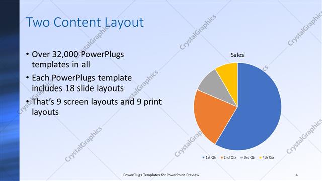 Two Content presentation slide layout