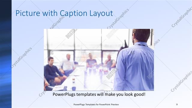 Picture with Caption presentation slide layout