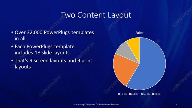 Two Content presentation slide layout