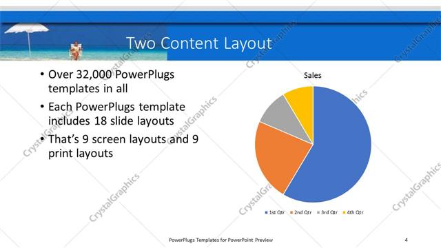 Two Content presentation slide layout