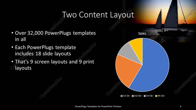 Two Content presentation slide layout