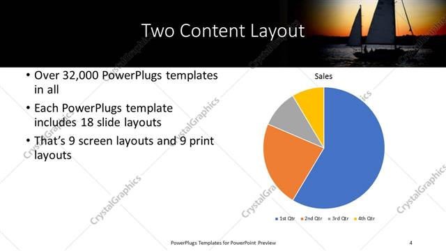Two Content presentation slide layout