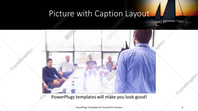 Picture with Caption presentation slide layout
