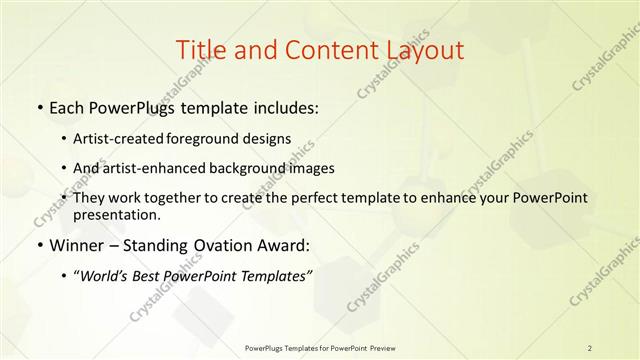 Title and Content presentation slide layout