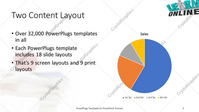 Two Content presentation slide layout