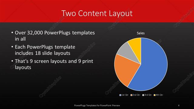 Two Content presentation slide layout