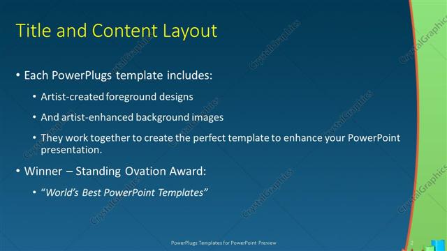 Title and Content presentation slide layout