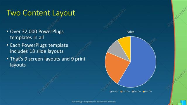 Two Content presentation slide layout