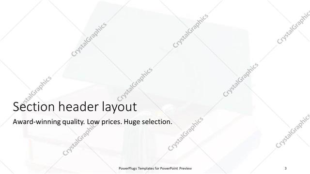 Section Header presentation slide layout