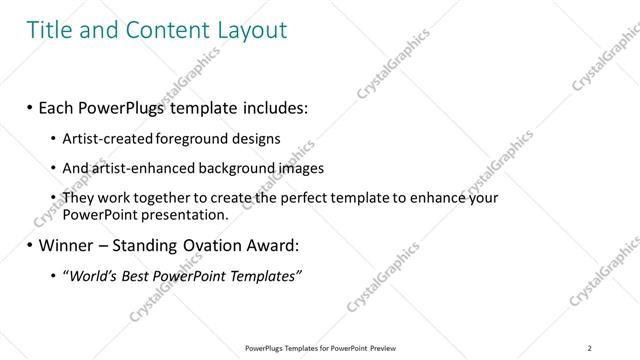 Title and Content presentation slide layout