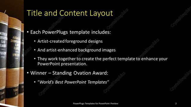Title and Content presentation slide layout