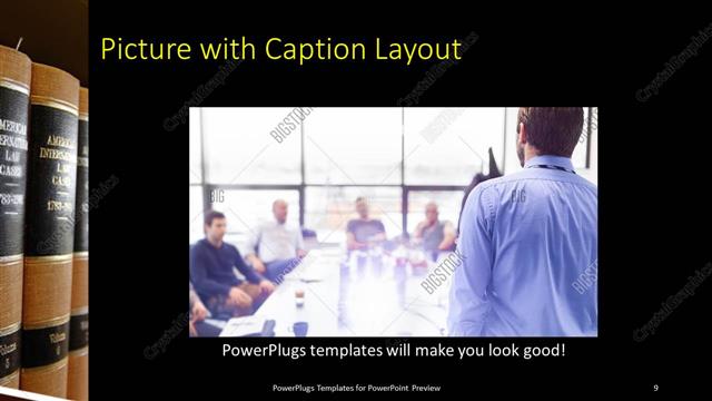 Picture with Caption presentation slide layout
