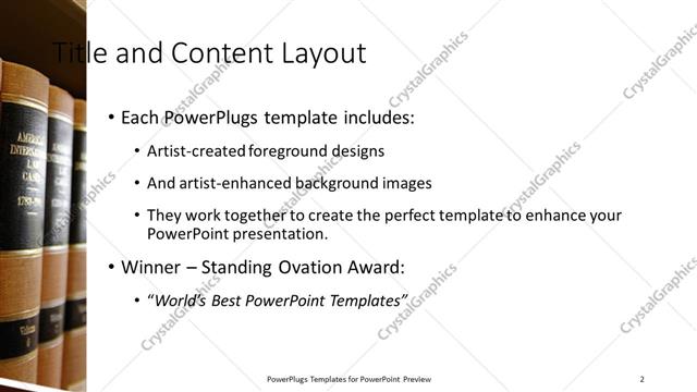 Title and Content presentation slide layout