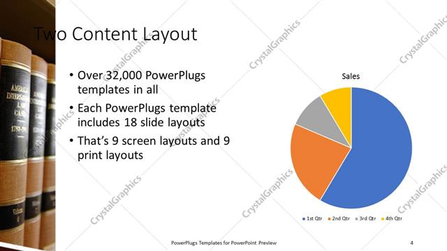 Two Content presentation slide layout