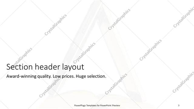 Section Header presentation slide layout