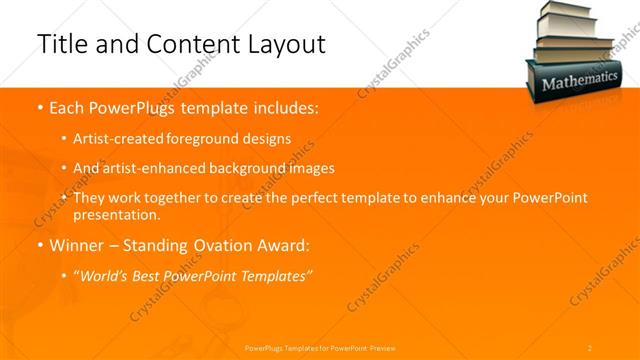 Title and Content presentation slide layout