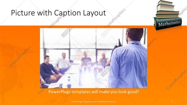 Picture with Caption presentation slide layout