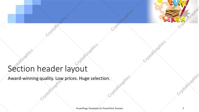 Section Header presentation slide layout
