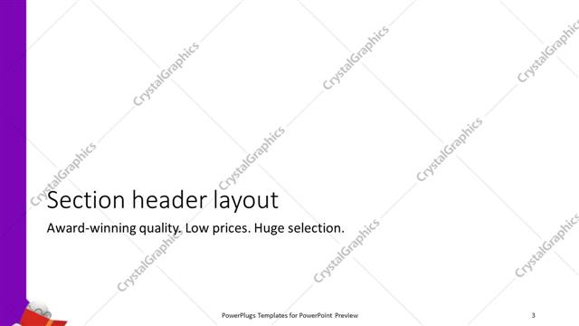 Section Header presentation slide layout
