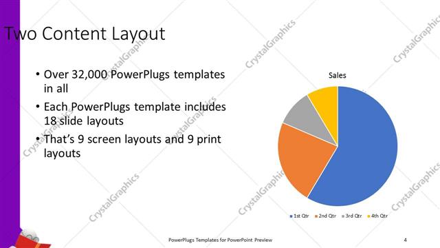 Two Content presentation slide layout