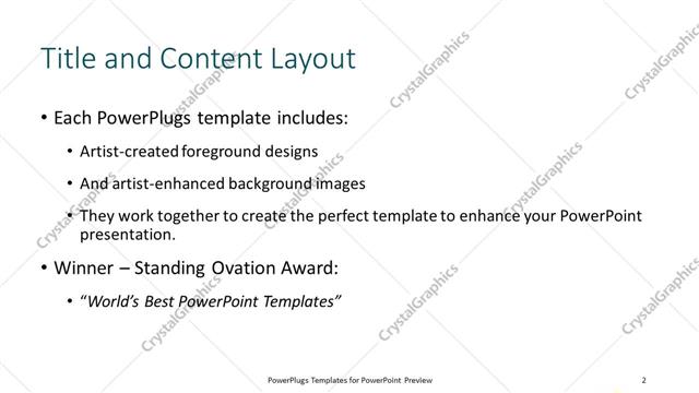 Title and Content presentation slide layout