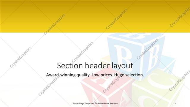 Section Header presentation slide layout