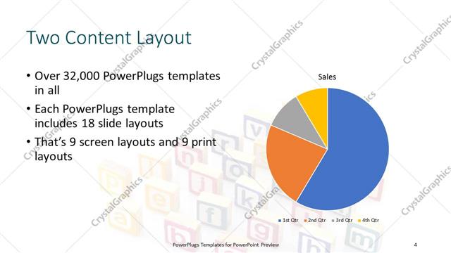 Two Content presentation slide layout