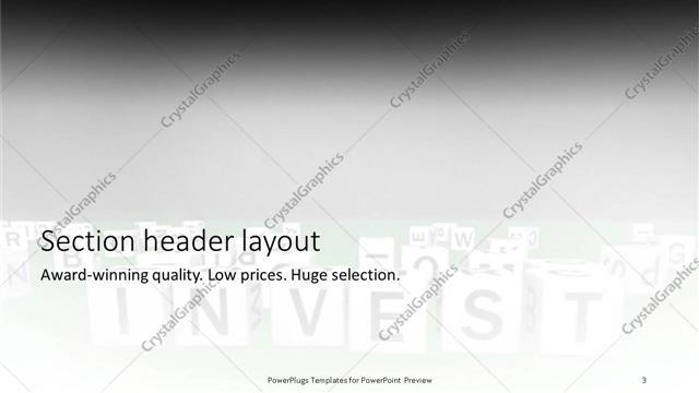Section Header presentation slide layout