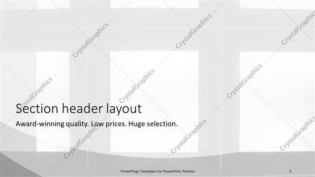 Section Header presentation slide layout