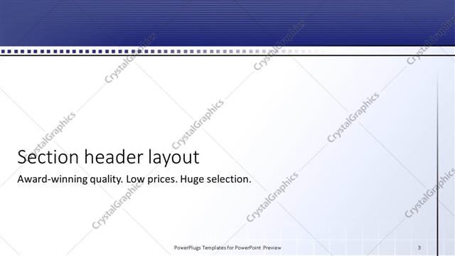 Section Header presentation slide layout