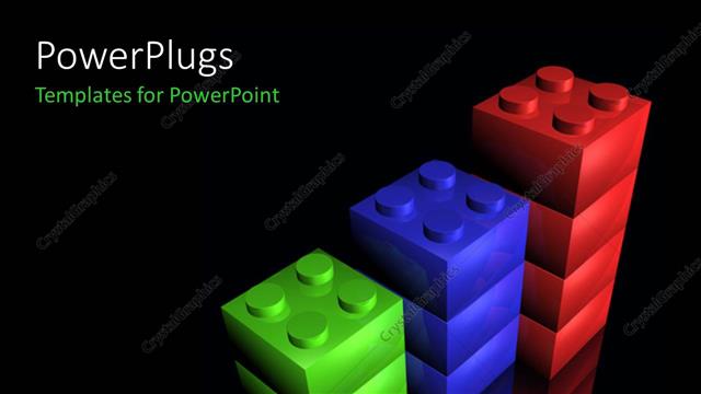  Presentation with blocks - A number of boxes with blackish background