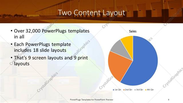 Two Content presentation slide layout
