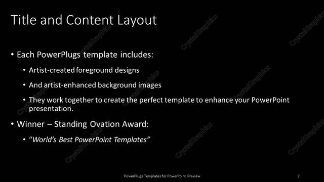 Title and Content presentation slide layout