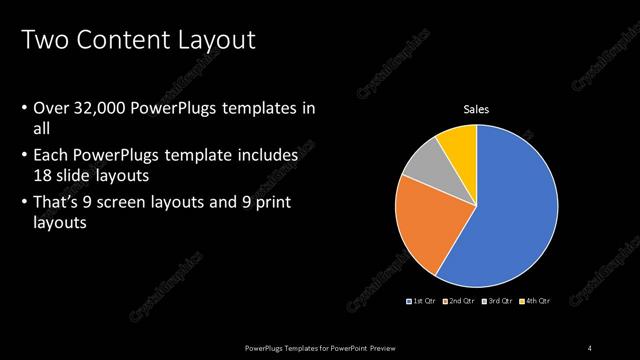 Two Content presentation slide layout