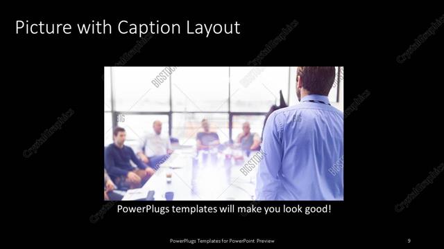 Picture with Caption presentation slide layout