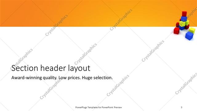 Section Header presentation slide layout
