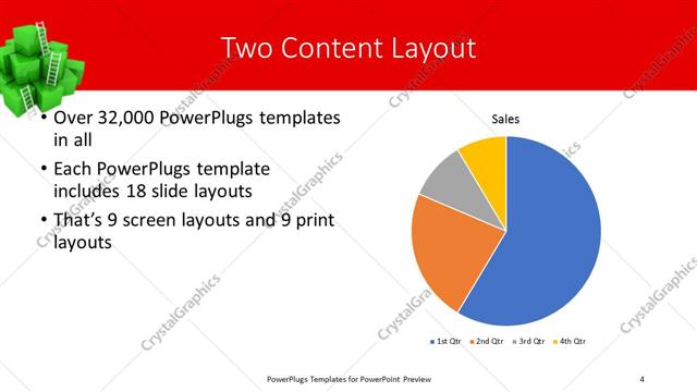 Two Content presentation slide layout