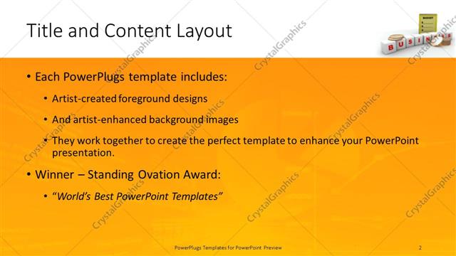 Title and Content presentation slide layout