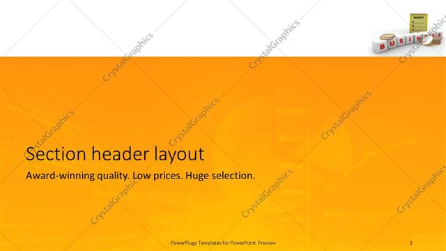 Section Header presentation slide layout